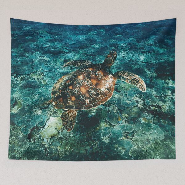 Item preview, Sea turtle in the blue ocean designed and sold by maxigold.