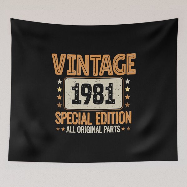 Artikelvorschau, Geschenk zum 40. Geburtstag – Vintage 1981 Sonderausgabe, alle Originalteile im Used-Look entworfen und verkauft von Go-Fun.