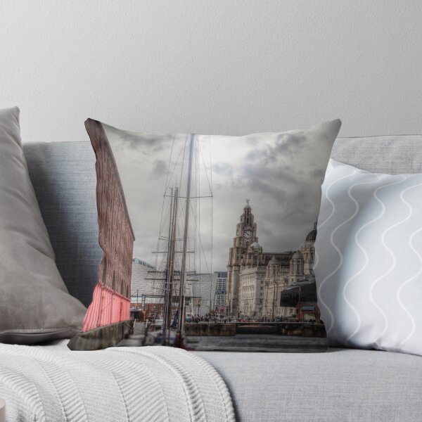 Item preview, Albert Docks Liverpool Throw pillow and Tote Bags designed and sold by outlawalien.