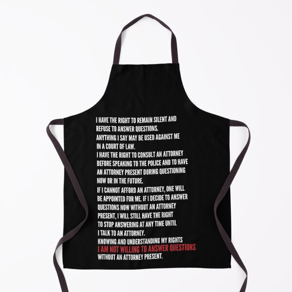 Item preview, I have the right to remain silent. Miranda warning design. Protect your rights if you're arrested. designed and sold by Gold Wings Tees.