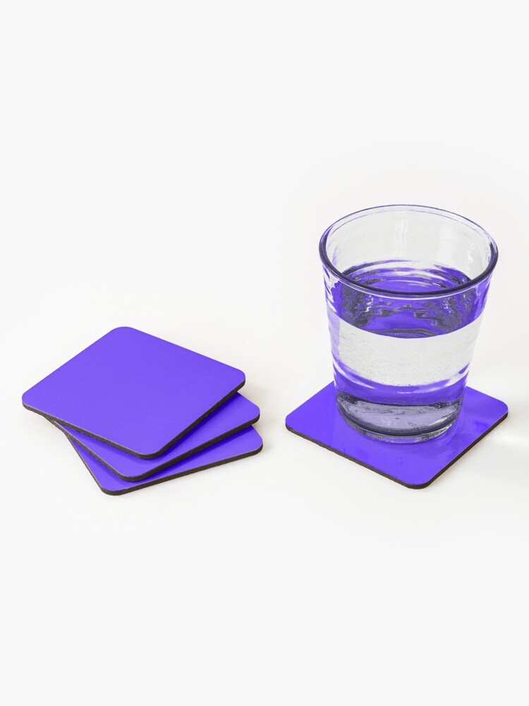 Solid Colour, Electric Ultramarine, Neon Ultramarine Coasters (Set of 4)  for Sale by ozcushions