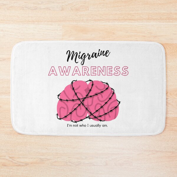Item preview, Migraine Awareness "I'm Not Who I Usually Am" - Drama Pain Warrior Skull drama unbreakable fighter migraine survivor pink brain funny humor designed and sold by CJCTEES.