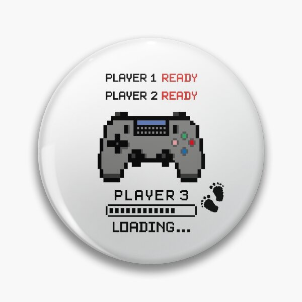 Item preview, Player 3 Loading Funny Retro 8Bit Gamer Pregnancy Announcement designed and sold by MasterKlaw.