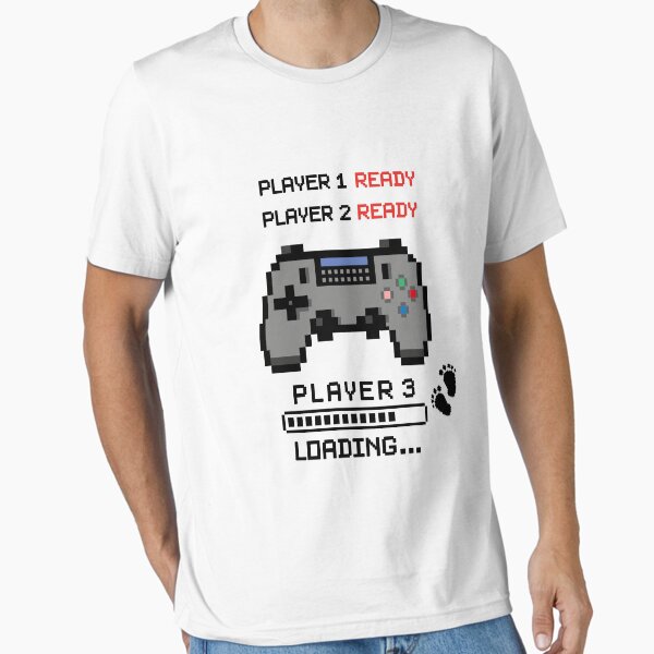 Item preview, Player 3 Loading Funny Retro 8Bit Gamer Pregnancy Announcement designed and sold by MasterKlaw.
