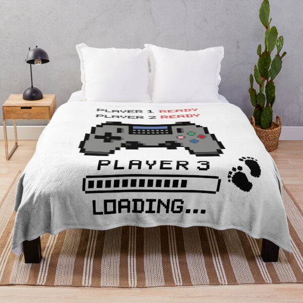 Item preview, Player 3 Loading Funny Retro 8Bit Gamer Pregnancy Announcement designed and sold by MasterKlaw.