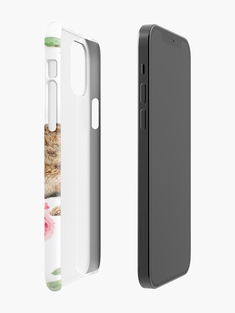 Alternate view of Bearded Dragon On A Carnation Background iPhone Case & Cover