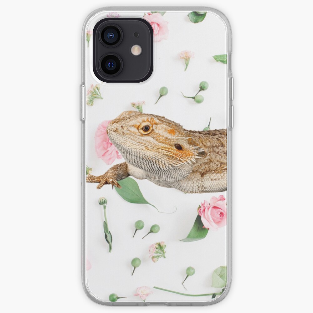 Bearded Dragon On A Carnation Background iPhone Case & Cover