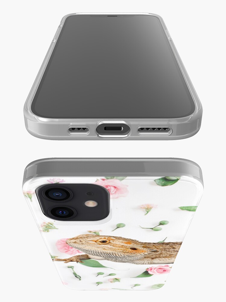 Alternate view of Bearded Dragon On A Carnation Background iPhone Case & Cover