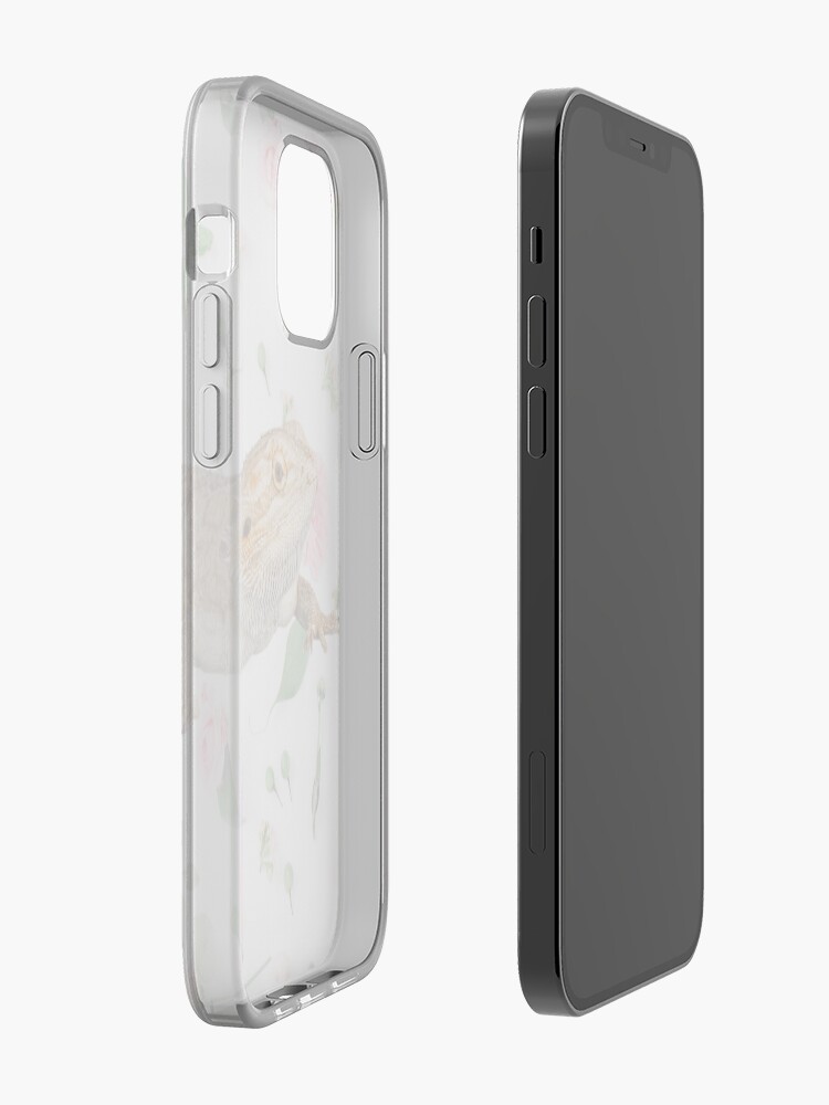 Alternate view of Bearded Dragon On A Carnation Background iPhone Case & Cover