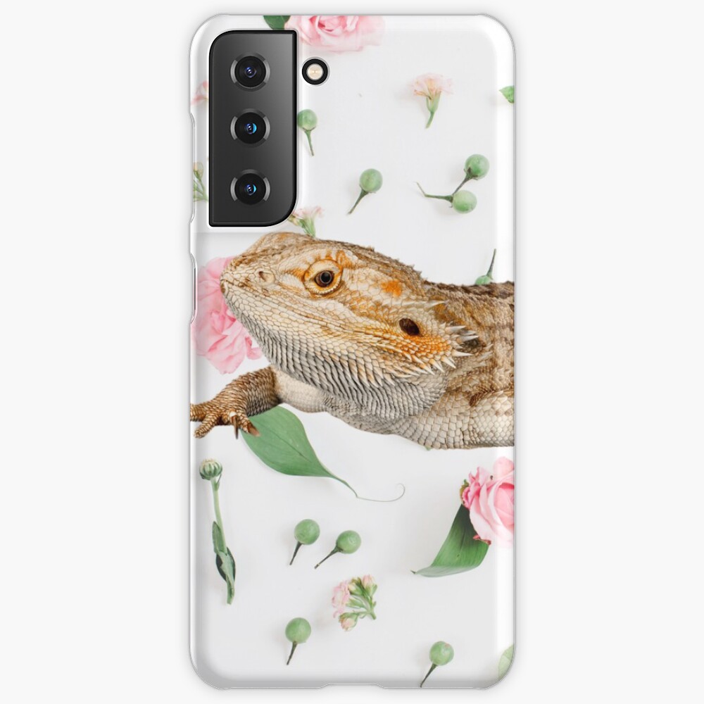 Bearded Dragon On A Carnation Background Case & Skin for Samsung Galaxy