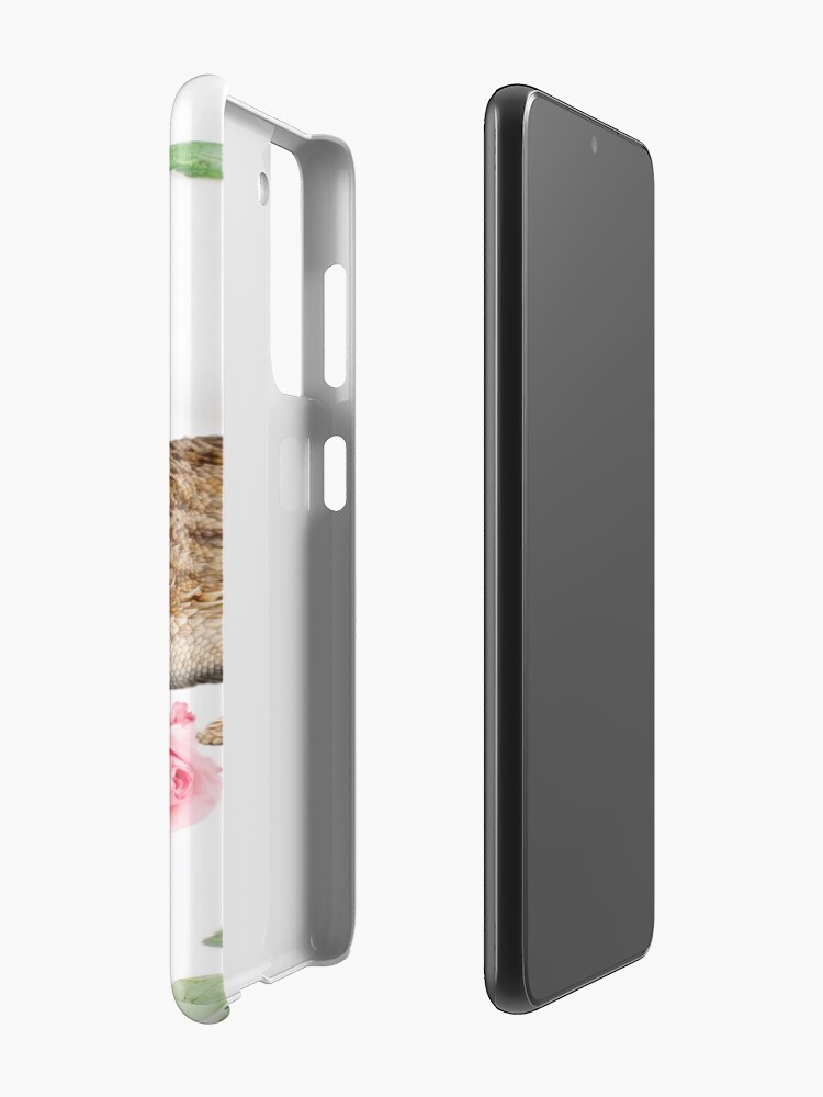 Alternate view of Bearded Dragon On A Carnation Background Case & Skin for Samsung Galaxy