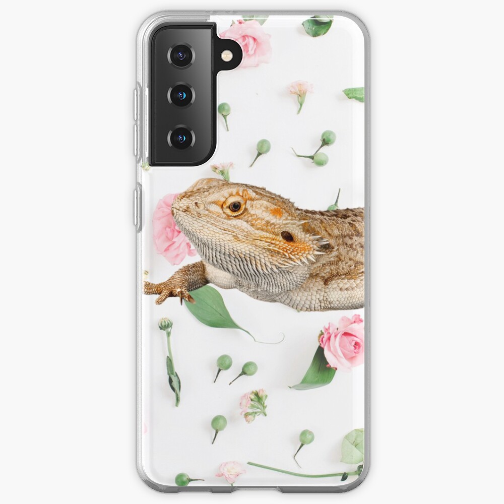 Bearded Dragon On A Carnation Background Case & Skin for Samsung Galaxy