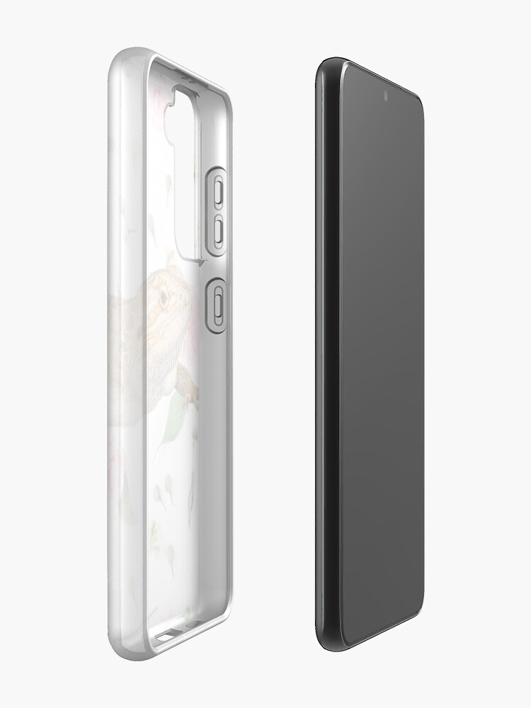 Alternate view of Bearded Dragon On A Carnation Background Case & Skin for Samsung Galaxy