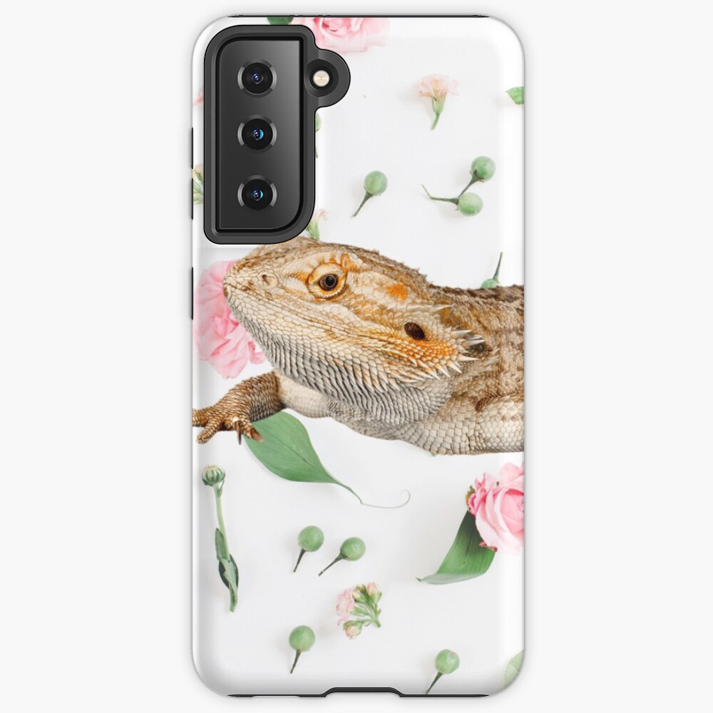 Bearded Dragon On A Carnation Background Case & Skin for Samsung Galaxy