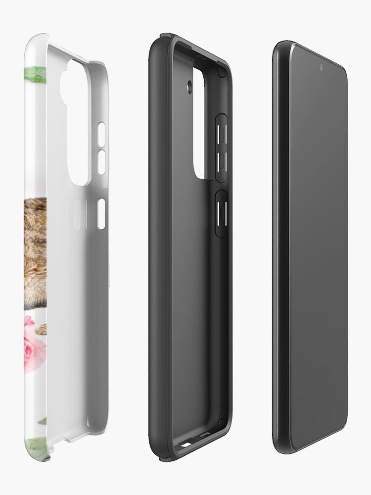 Alternate view of Bearded Dragon On A Carnation Background Case & Skin for Samsung Galaxy