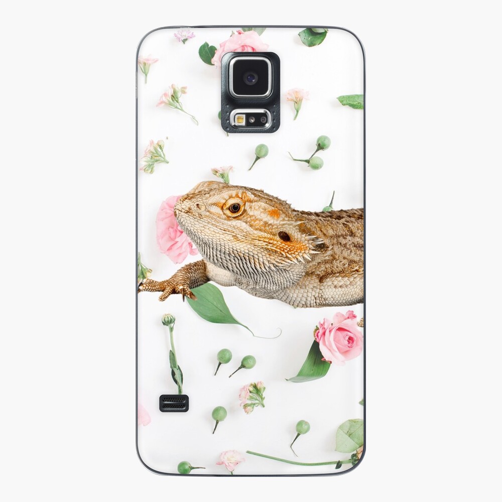 Bearded Dragon On A Carnation Background Case & Skin for Samsung Galaxy