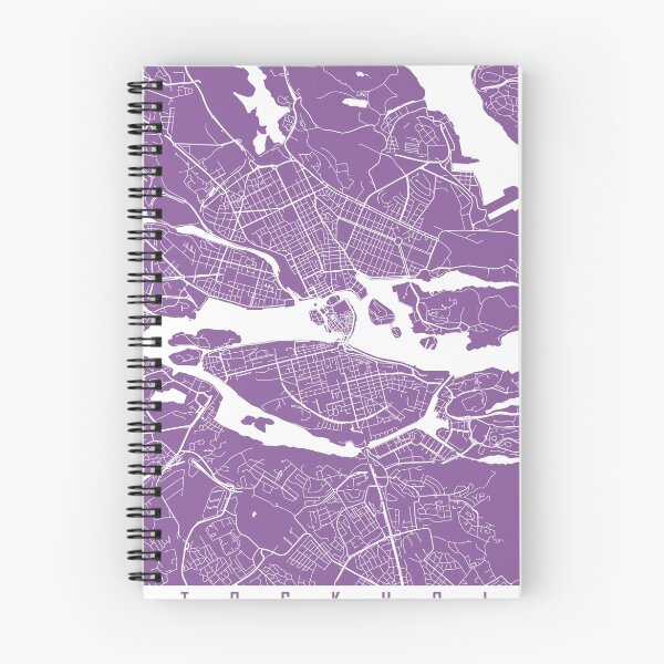 Item preview, Stockholm map lilac designed and sold by mapsart.