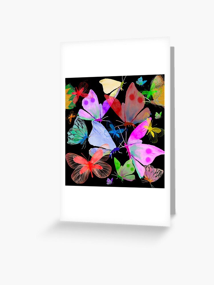 Imagen 1 de 2, Tarjetas de felicitación con la obra Mariposas de colores, diseñada y vendida por bertelv.
