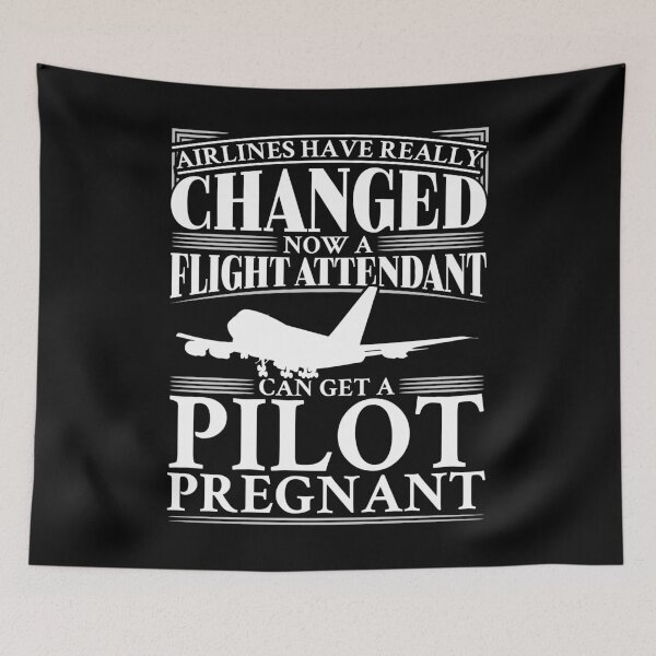 Item preview, Airlines have really changed. Now a flight attendant can get a pilot pregnant designed and sold by Gold Wings Tees.