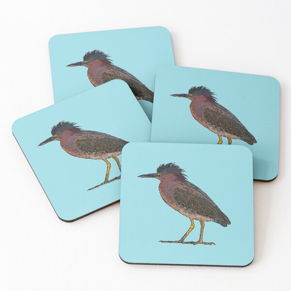 Item preview, Green Heron Black Alternate Print  designed and sold by designsasstultd.