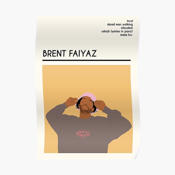 Brent Faiyaz Inspired Musician Wall Art and More Poster