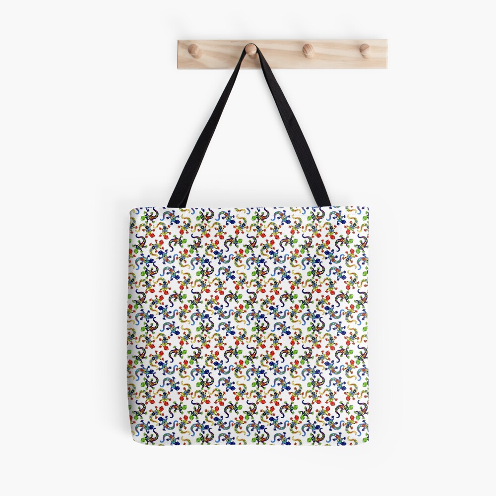 Gecko Vibrant Multi Print Tote Bag