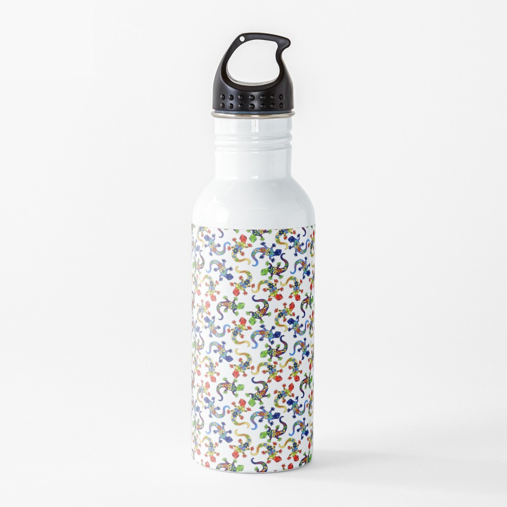 Gecko Vibrant Multi Print Water Bottle