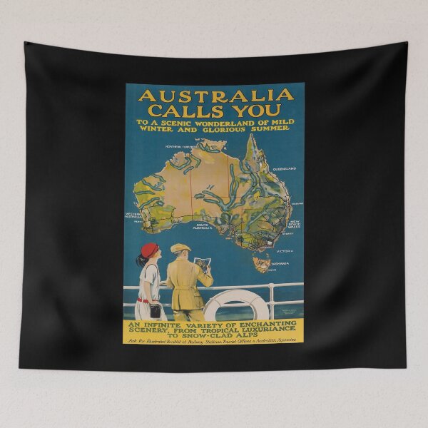 Item preview, retro classic Australia calls You poster designed and sold by CorasPosters.