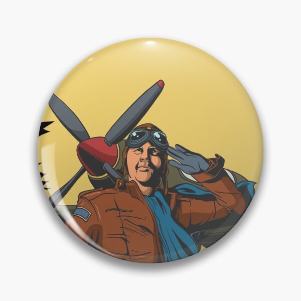 Item preview, Vintage pilot with propeller plane designed and sold by Monkey Ful.