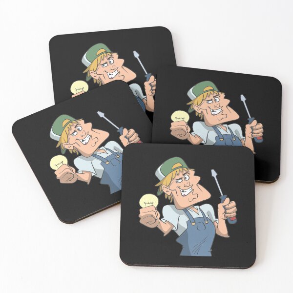 Item preview, Electrician with lightbulb and screwdriver designed and sold by Monkey Ful.
