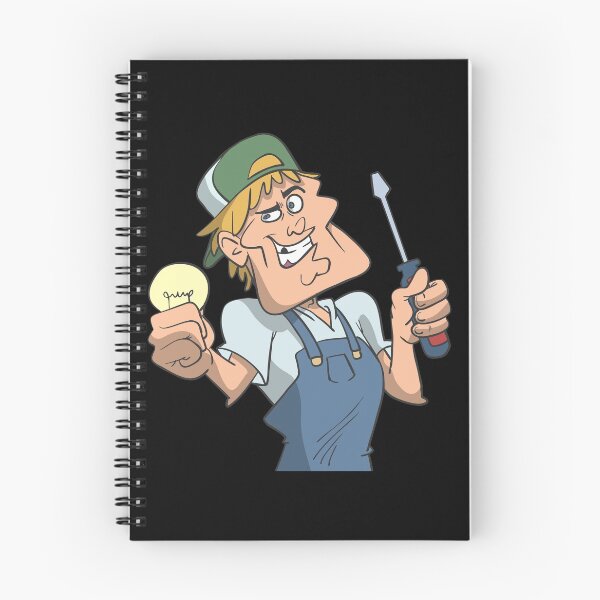 Item preview, Electrician with lightbulb and screwdriver designed and sold by Monkey Ful.