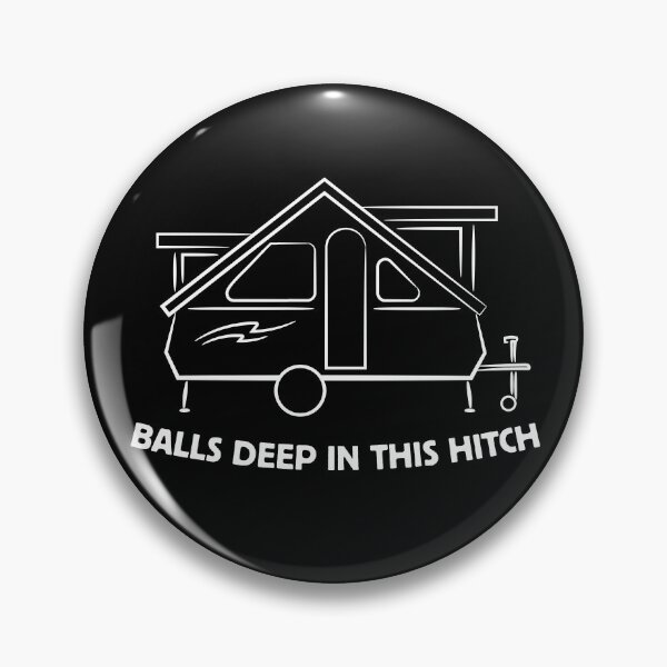 Aperçu de l'œuvre Balls Deep In This Hitch - A-Frame Pop Up Camper Blanc créée et vendue par scribblepunch.