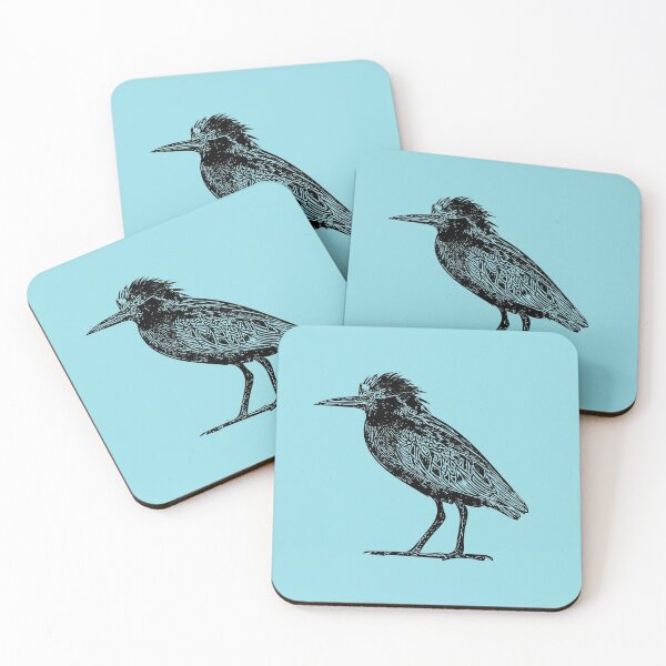 Item preview, Green Heron Black Print designed and sold by designsasstultd.