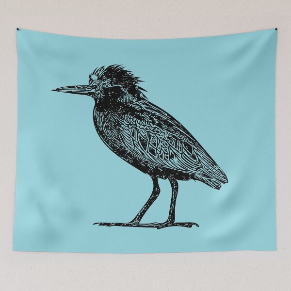 Item preview, Green Heron Black Print designed and sold by designsasstultd.