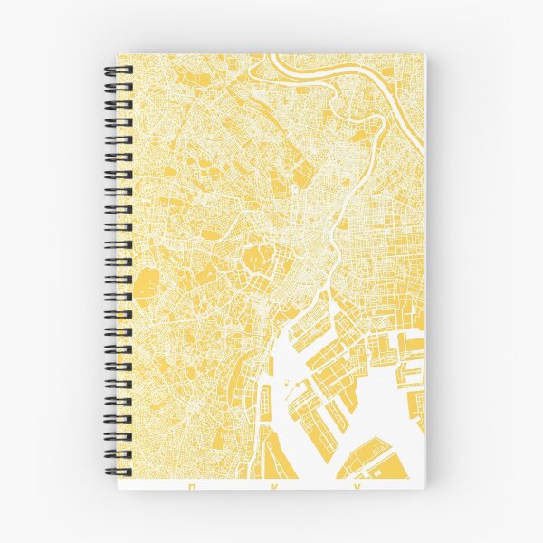 Item preview, Tokyo map yellow designed and sold by mapsart.