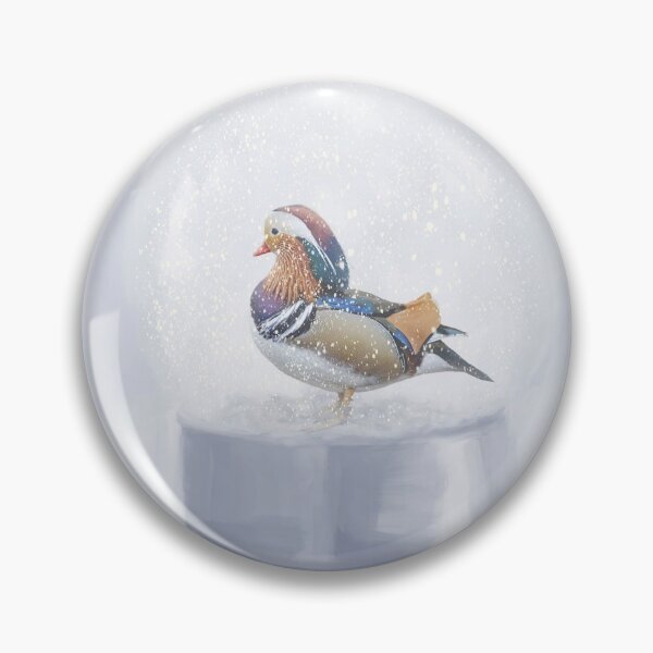 Item preview, Mandarin Duck in a Snow Globe designed and sold by Elisabeth Lucas.