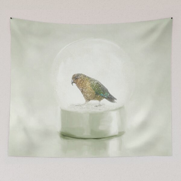 Item preview, Kea in a Snow Globe designed and sold by Elisabeth Lucas.