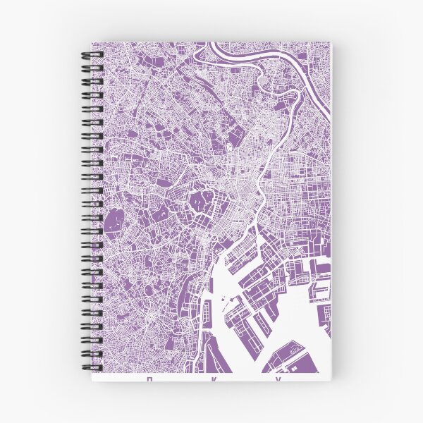 Item preview, Tokyo map lilac designed and sold by mapsart.
