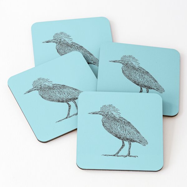 Item preview, Green Heron Thin Black Print designed and sold by designsasstultd.