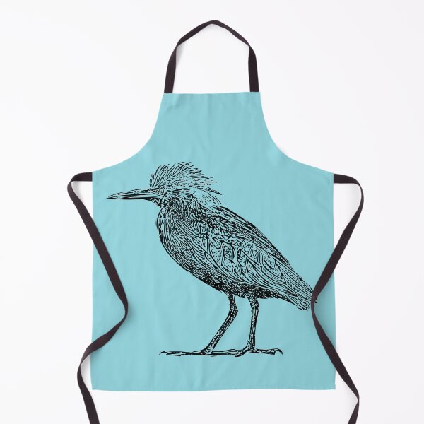 Item preview, Green Heron Thin Black Print designed and sold by designsasstultd.