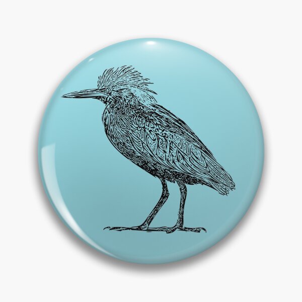 Item preview, Green Heron Thin Black Print designed and sold by designsasstultd.