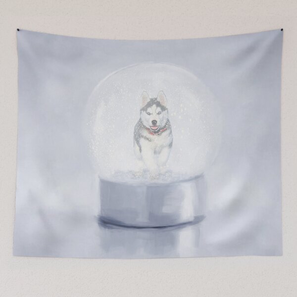 Item preview, Husky in a Snow Globe designed and sold by Elisabeth Lucas.