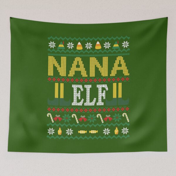 Item preview, Nana Elf Buddy Movie Ugly Christmas Sweater Green designed and sold by Sunny Collections.