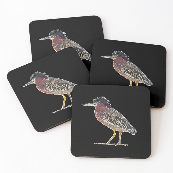 Item preview, Green Heron White Alternate  Print designed and sold by designsasstultd.