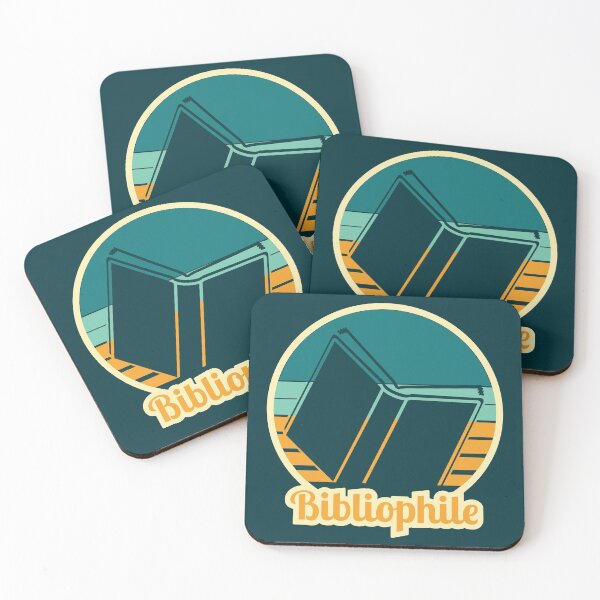 Item preview, Retro Bibliophile Design Teal & light orange  designed and sold by RedRubi.