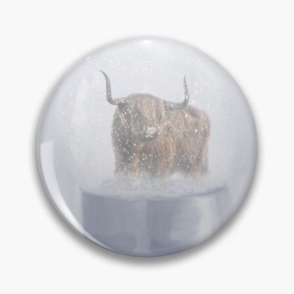 Item preview, Highland Cow in a Snow Globe designed and sold by Elisabeth Lucas.