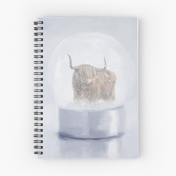 Item preview, Highland Cow in a Snow Globe designed and sold by Elisabeth Lucas.