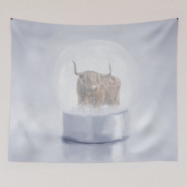 Item preview, Highland Cow in a Snow Globe designed and sold by Elisabeth Lucas.