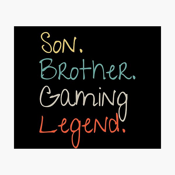 Item preview, Son Brother Gaming Legend designed and sold by MoMasry.