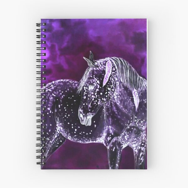 Item preview, Fantasy purple horse painting designed and sold by horseaddicted.
